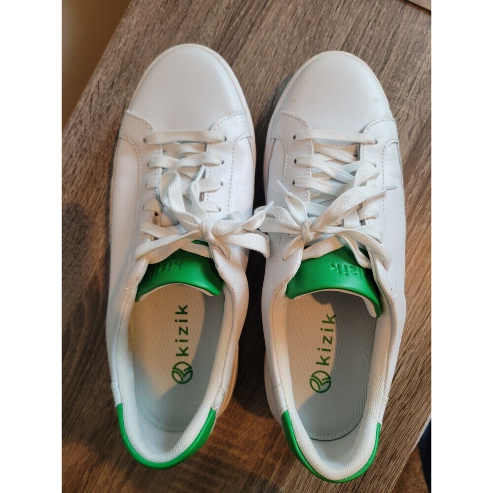 Kizik “Vegas” White Green  Floor Model  K1FC 2E Men Sz 8 Wide Wmns 9.5 Wide MINT - Picture 2 of 7